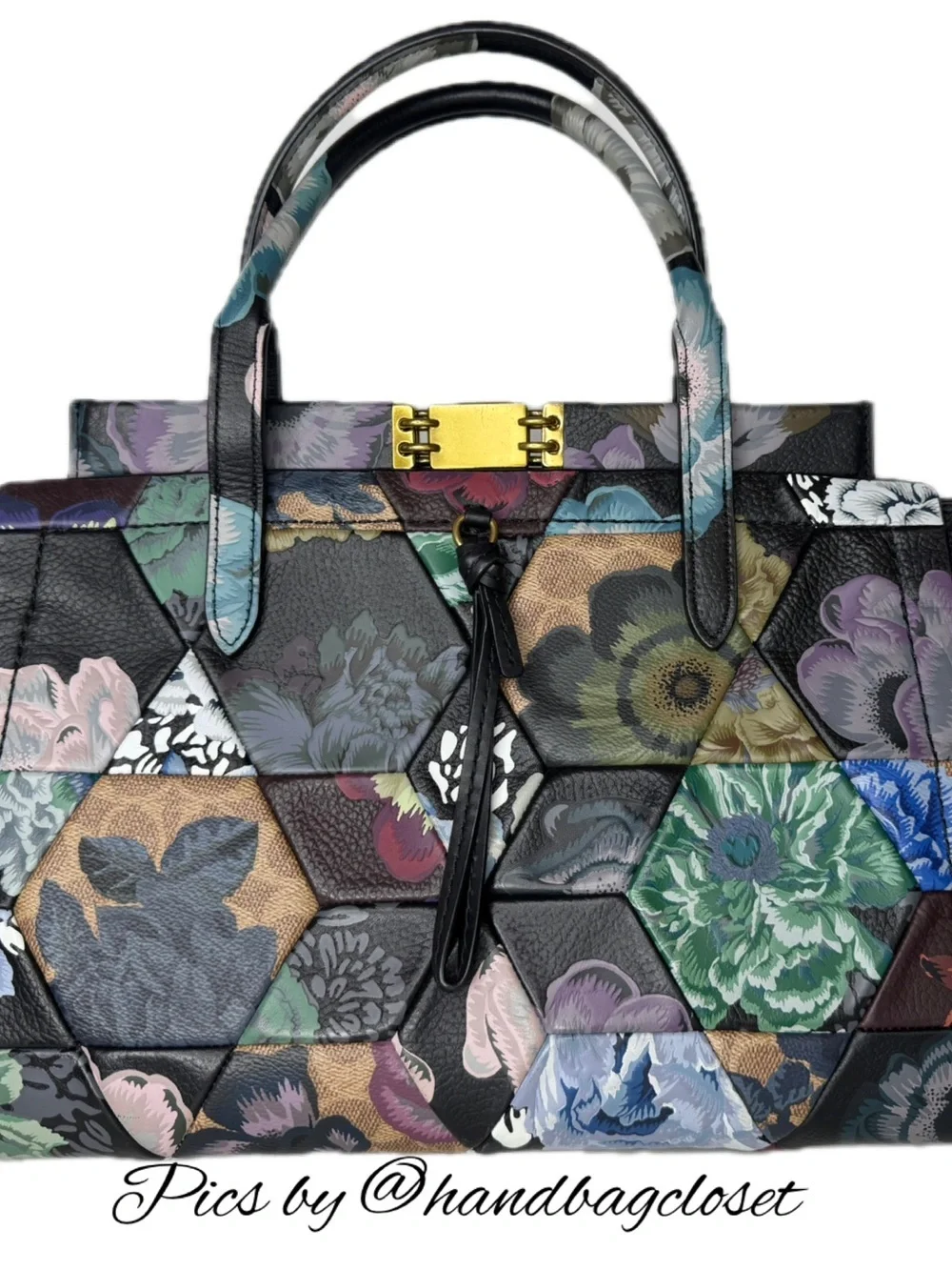 Coach Troupe Carryall 35 In Signature Canvas Kaffe Fassett Print Patchwork Bag